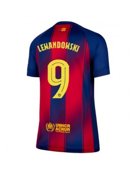 Billige Barcelona Robert Lewandowski #9 Hjemmedrakt Dame 2025-26 Kortermet